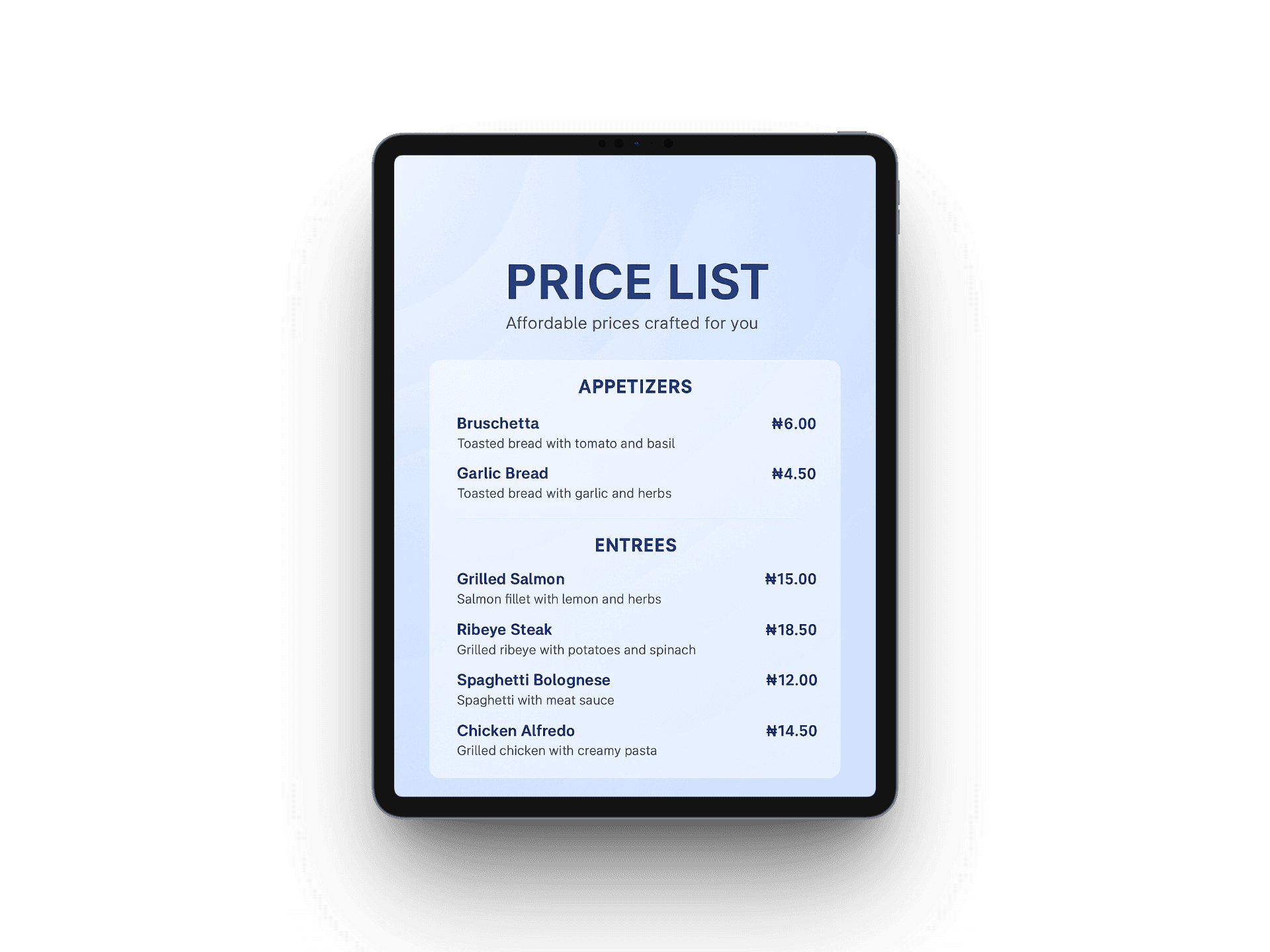 PriceDeck Dashboard Preview